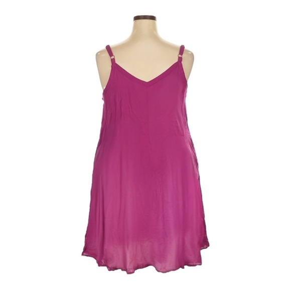 Torrid Swing Mini Dress Size 2X NWT Fuschia Pink Lightweight Cami Sweetheart - Picture 3 of 8